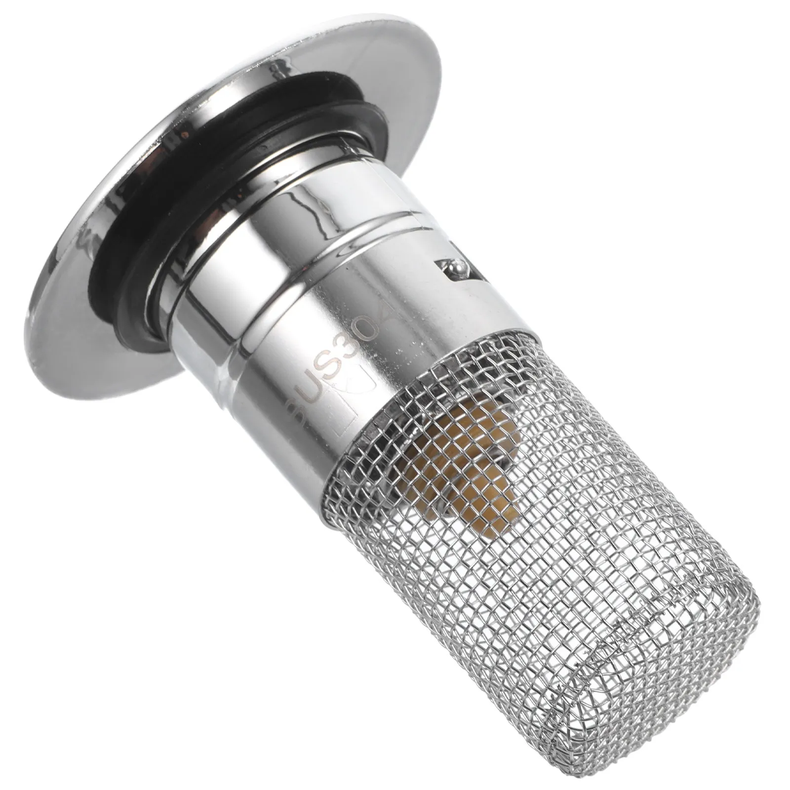 

1pc Sink Stopper Bathroom Anti-Clogging Filter Stainless Steel Abs Basin Drain Plug Press-Type Drainer Washbasin Stopper Drain