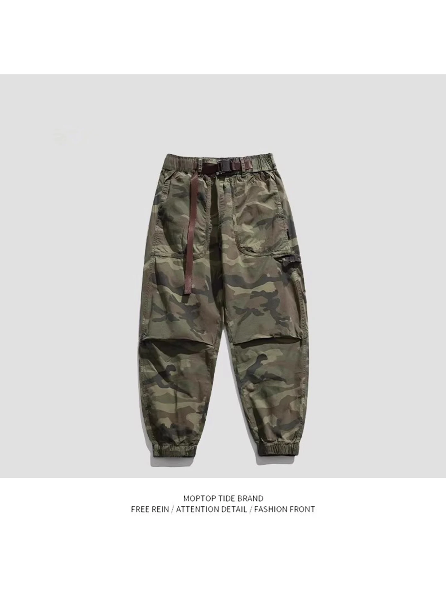 

Mr. WH Autumn Thin American Retro Camouflage Workwear Loose Casual Pants Men's Sle Straight Leg ket Detail No Ironing Re...