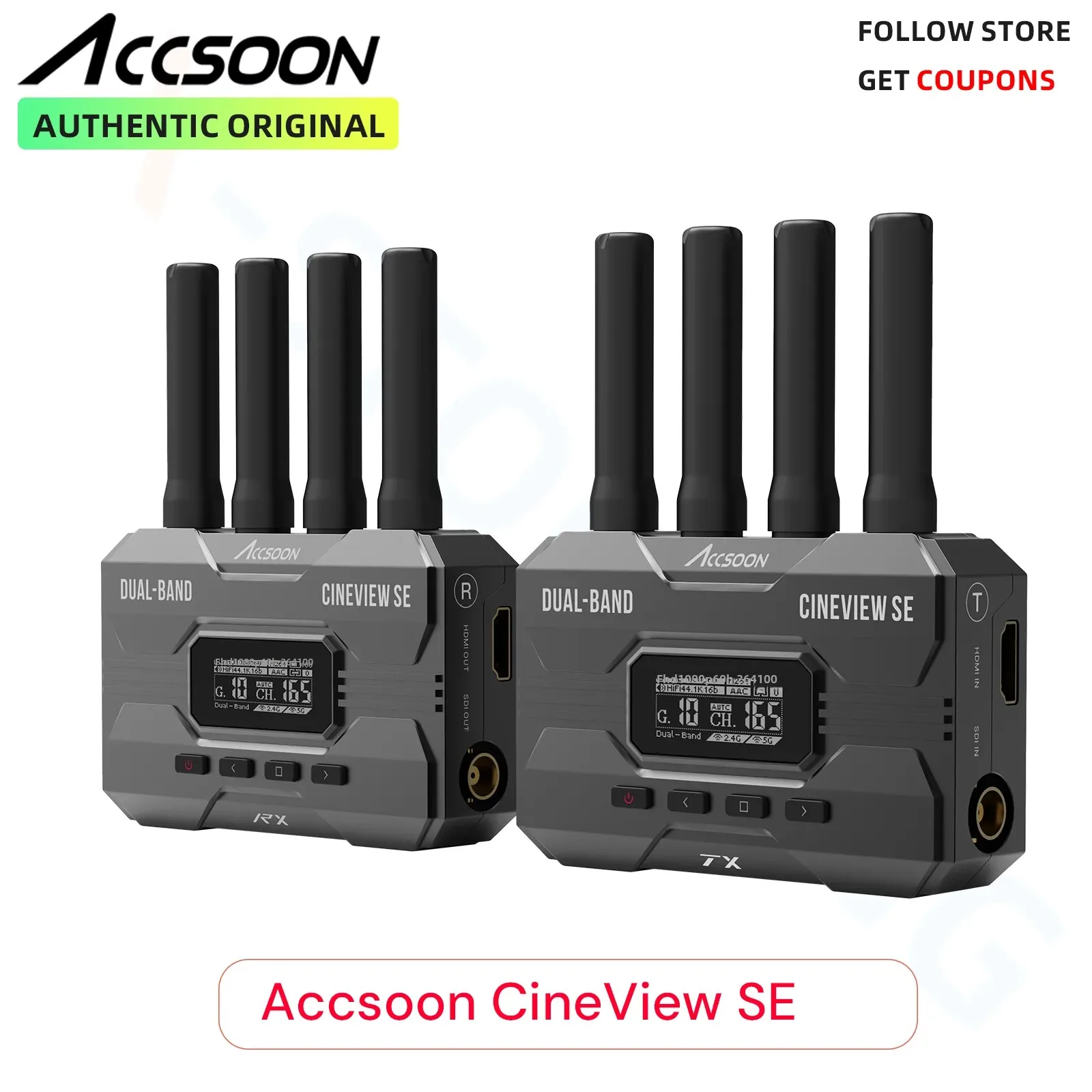 ACCSOON CineView SE WIT04-SE Wireless Video Transmission System for HDMI SDI 0.05S Fanless and super quiet