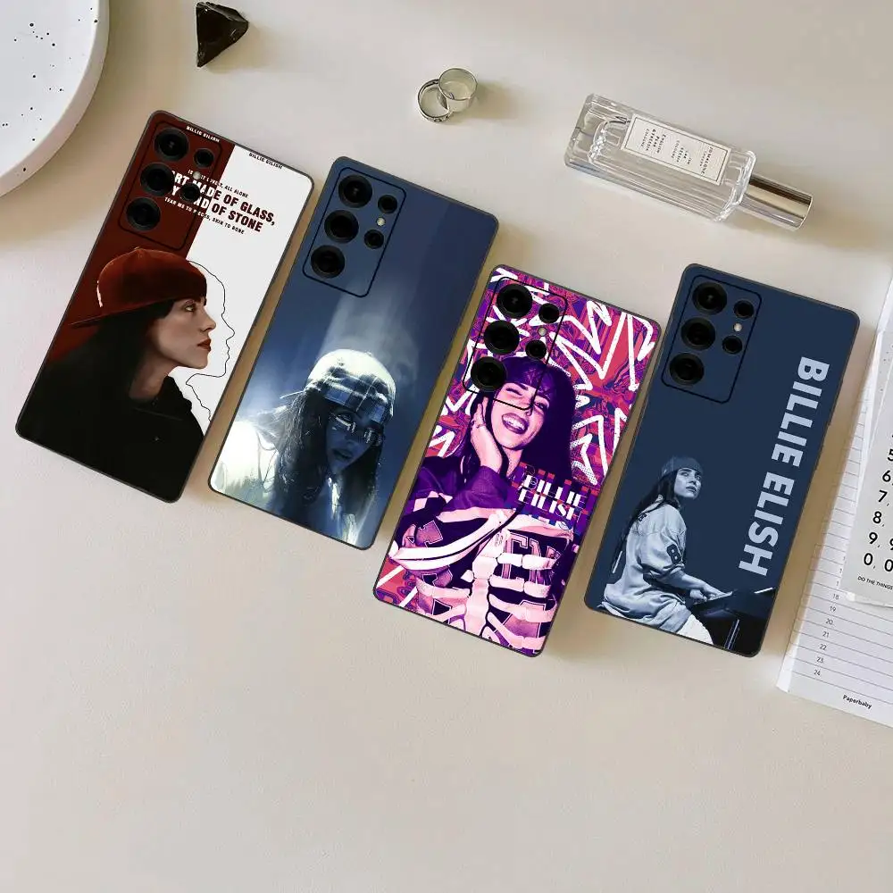 B-Billie E-Eilishes Phone Case For Samsung S 24 fe 25 Ultra plus 20 lite 21 30 22 23 24 22 Ultra 5G Fundas