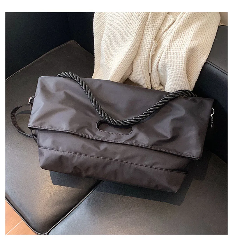 

Large Commuting to School Sports Fitness Bag New Nylon Fold Crossbody Bag for Men/Woman Japanese-Style Messenger Bag Canvas Tote