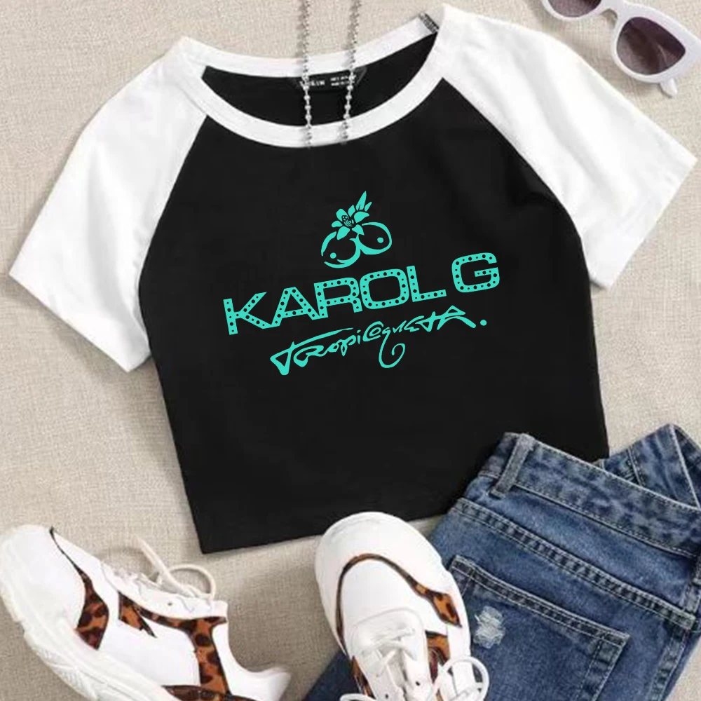2025 Karol G Tropicoqueta New Album Crop Tops T-Shirt Women Girls Fashion Shirt for Fans Gift Y2k Tops