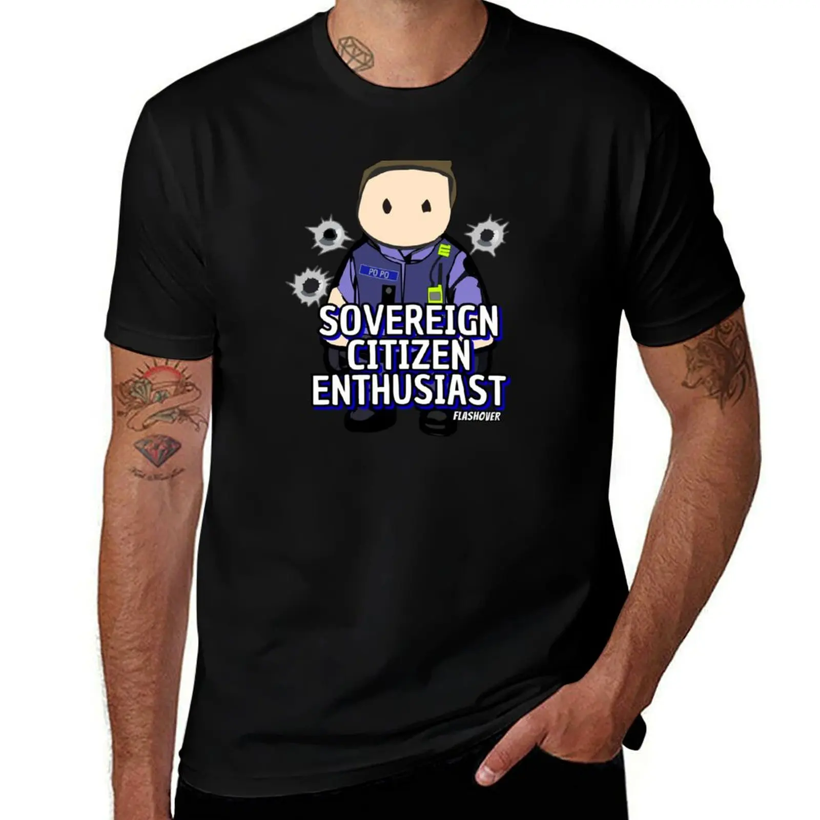 Sovereign Citizen Enthusiast - Male T-Shirt Large Size Casual Short Sleeve Top T-Shirt