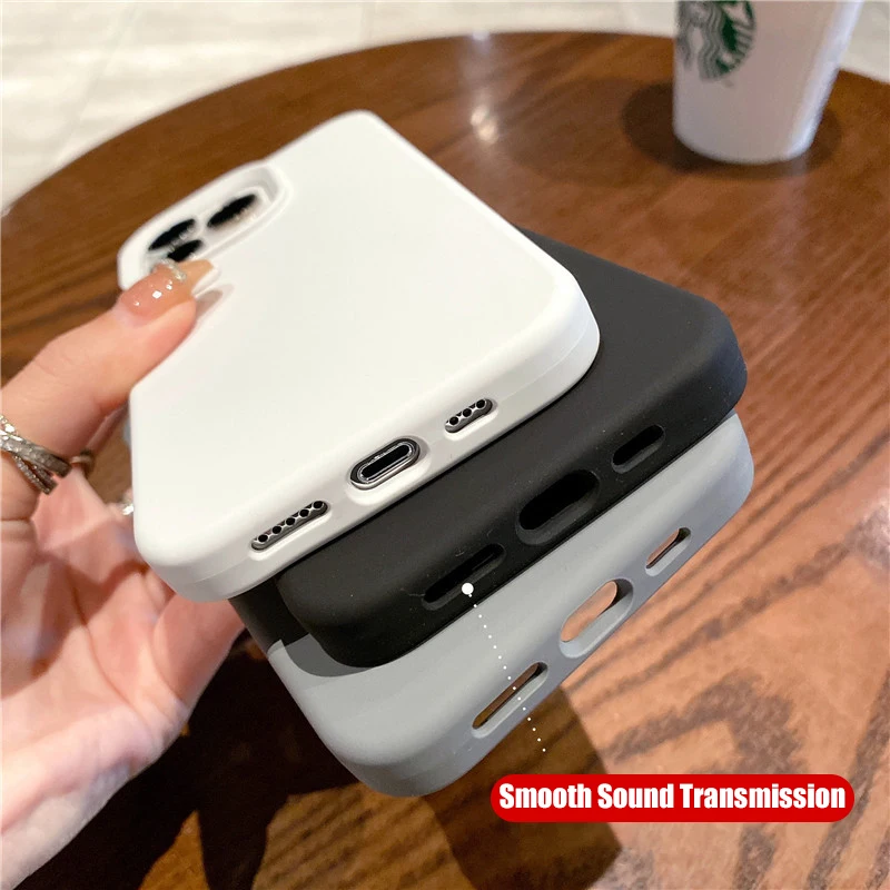 Original Liquid Silicone Shockproof Case For Apple iPhone 15 14 12 11 13 Pro Max Soft Cute Back Cover For 14 15 Plus Accessories