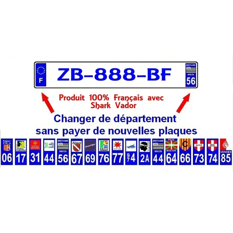 ملصق لوحة الترخيص Oaksley F30، 67 ELSASS ALSACE ACOEUR DEPT 94 ILE DE FRANCE DEP 67 ALSACE ملصق PVC مقاوم للماء