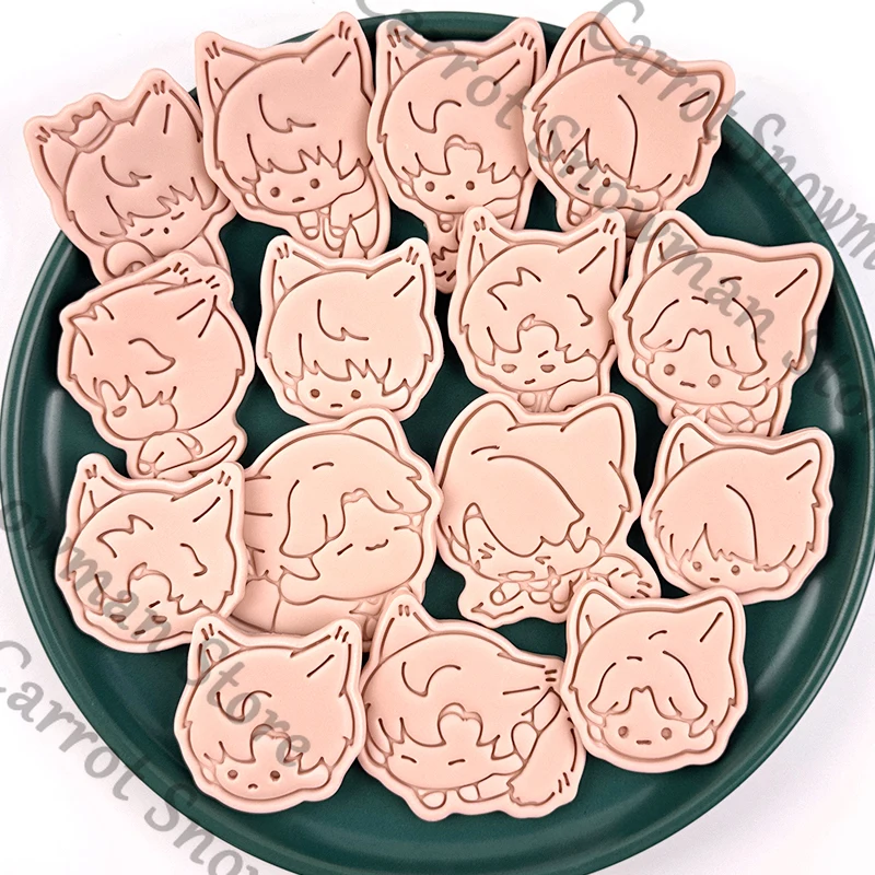 

Love and Deepspace Anime Cookie Stamp Molds Biscuit Mold Biscuits Baking Prop Cospaly Gift Sylus Zayne Caleb Rafayel Xavier