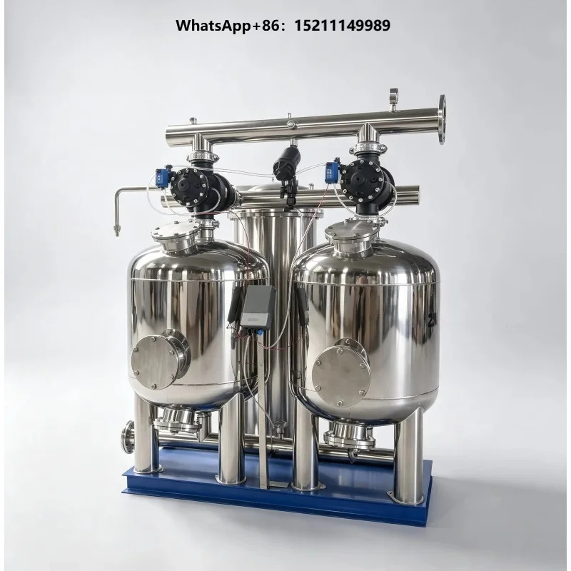 304/316L Stainless Steel Multimedia Sand Filter Automatic  Industrial Water Treatment Filter for Chemical Plant Wastewater