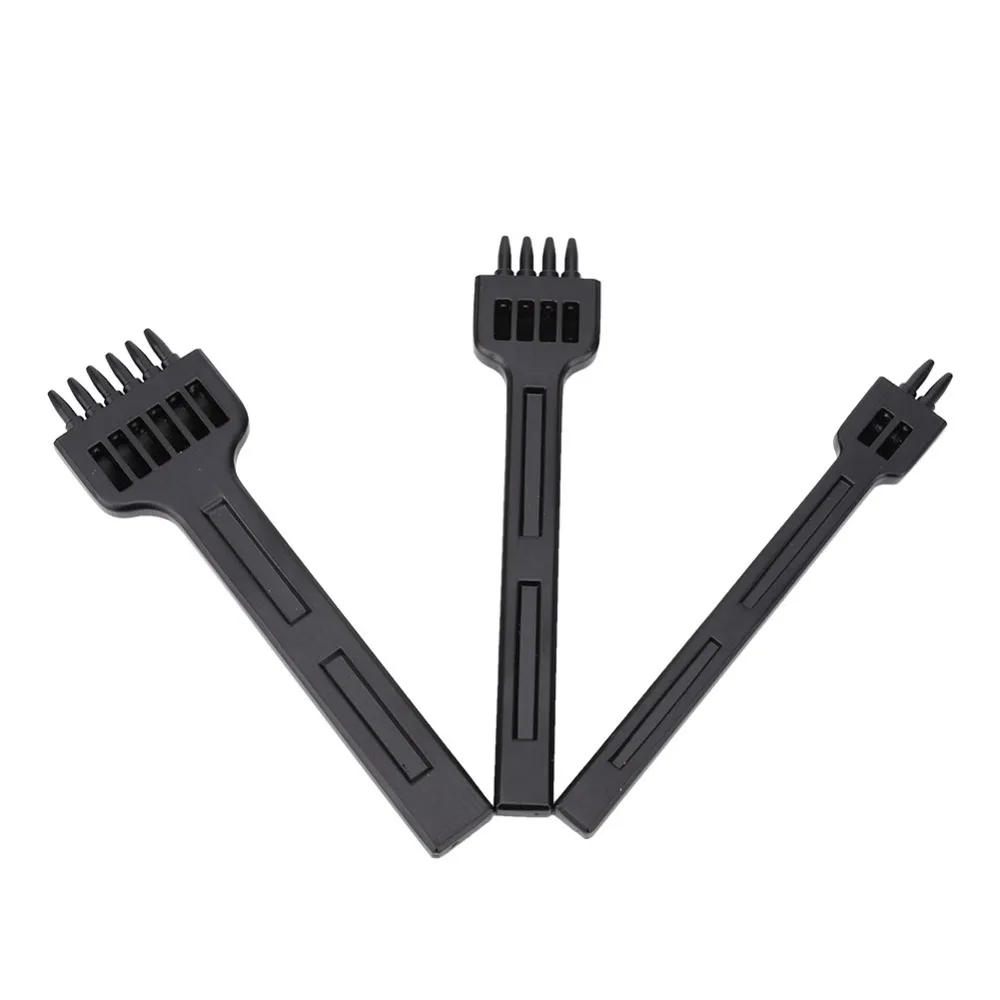3pcs 4/5/6mm Spacing Leather Hole Puncher Claw Tooth Design 2/4/6-prong Stitching Punch Tool Round Hole Punch Punching Tool Set