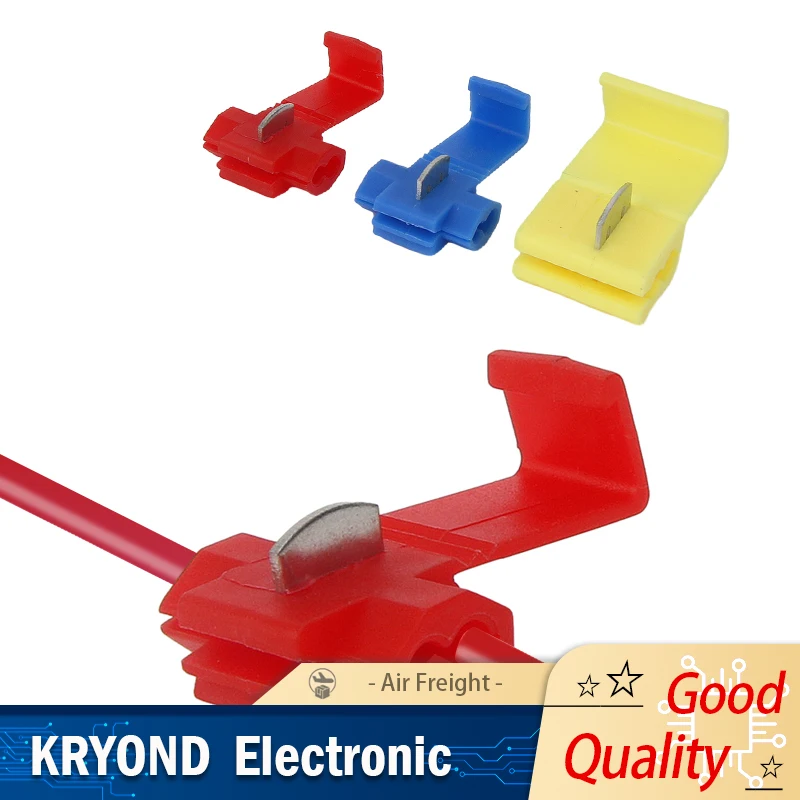 

Wire Cable Connectors Electric Quick Splice Terminals Crimp Non-Destructive Without Breaking Line AWG 22-18