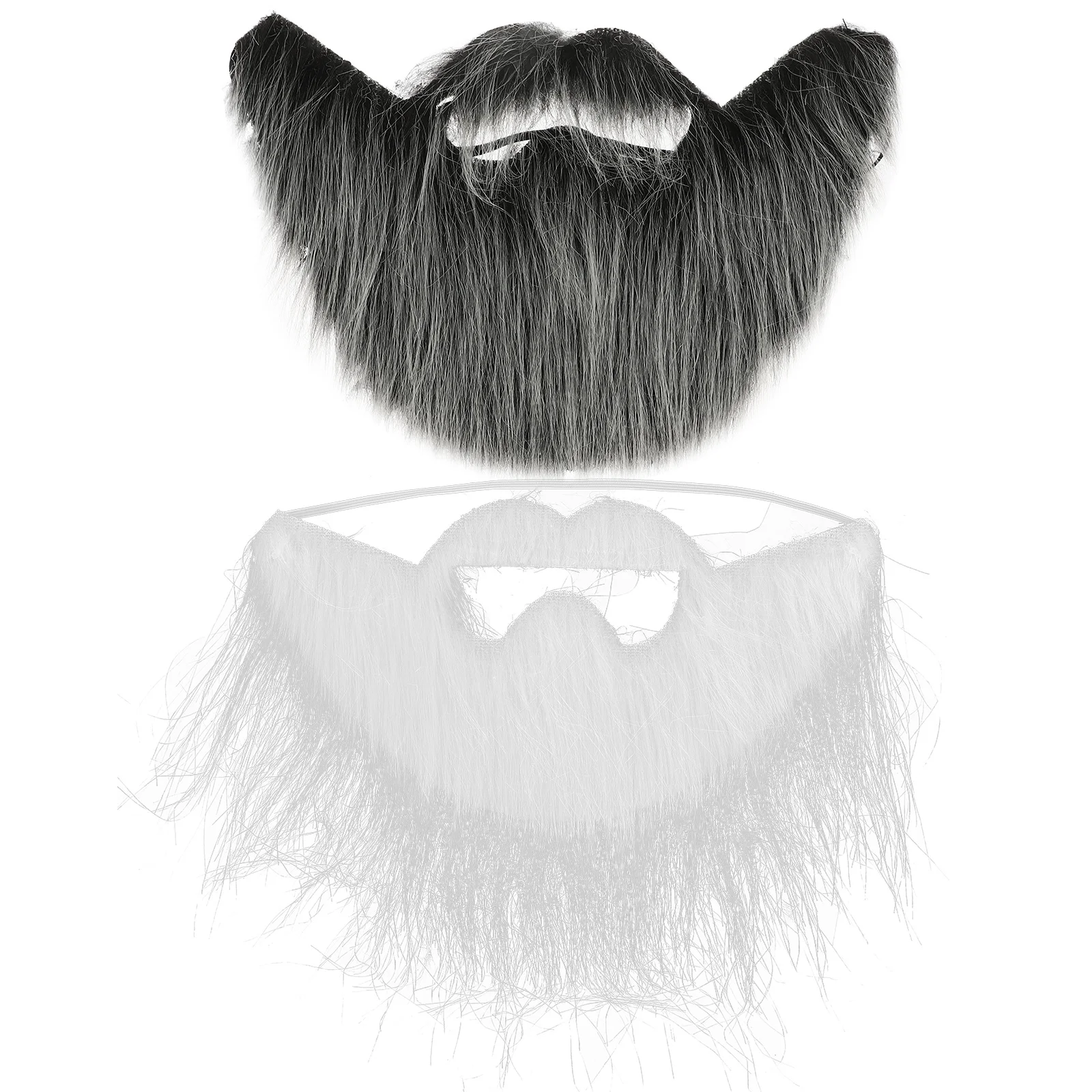 2Pcs Fake Mustache Cosplay Props Realistic Beard for Party Masquerade Performance Photo Prop Realistic Fake Beard