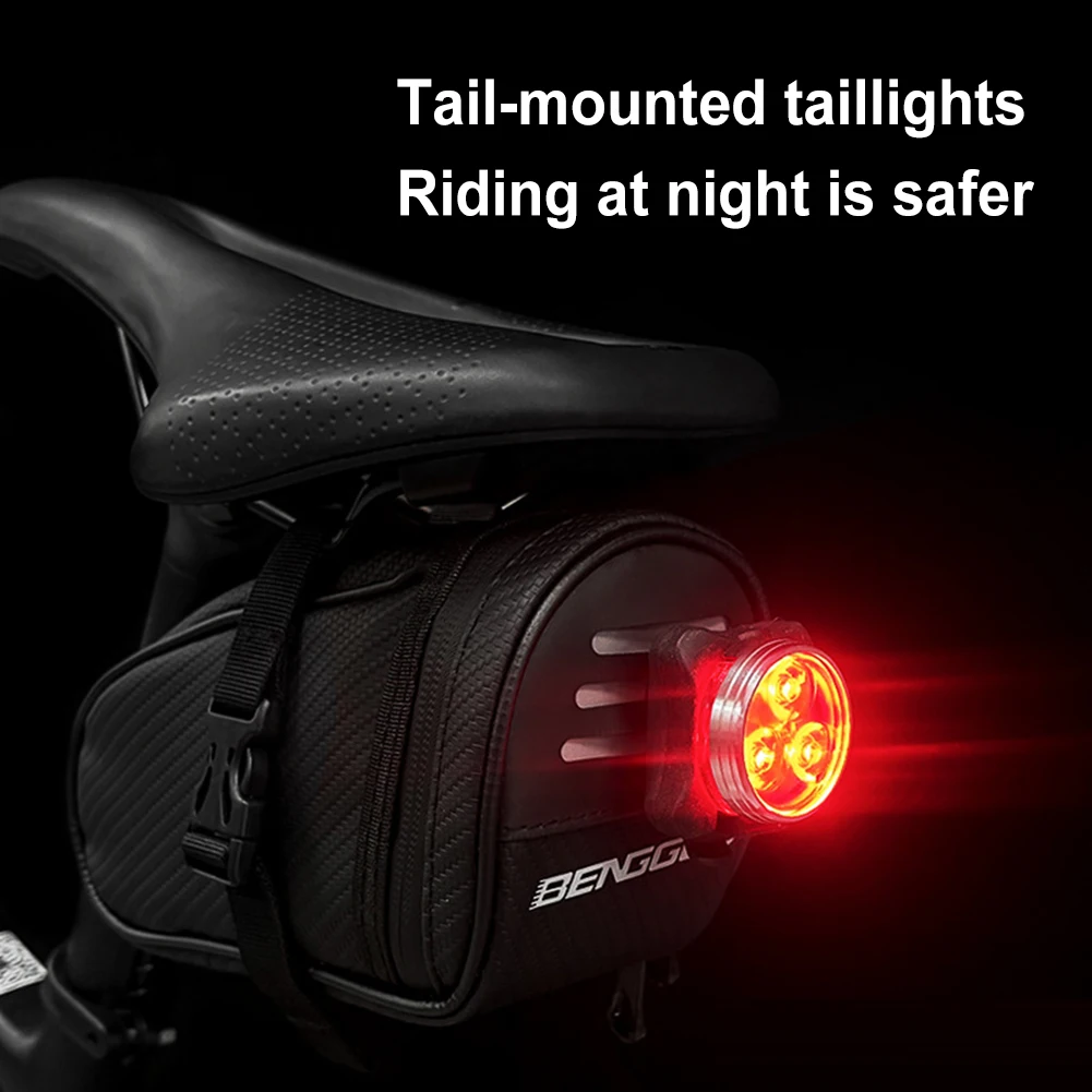 Borsa da ciclismo riflettente da 1 litro Borsa da coda per bicicletta ultraleggera impermeabile Borsa da bici di grande capacità sotto il sedile Accessori per bici da strada MTB