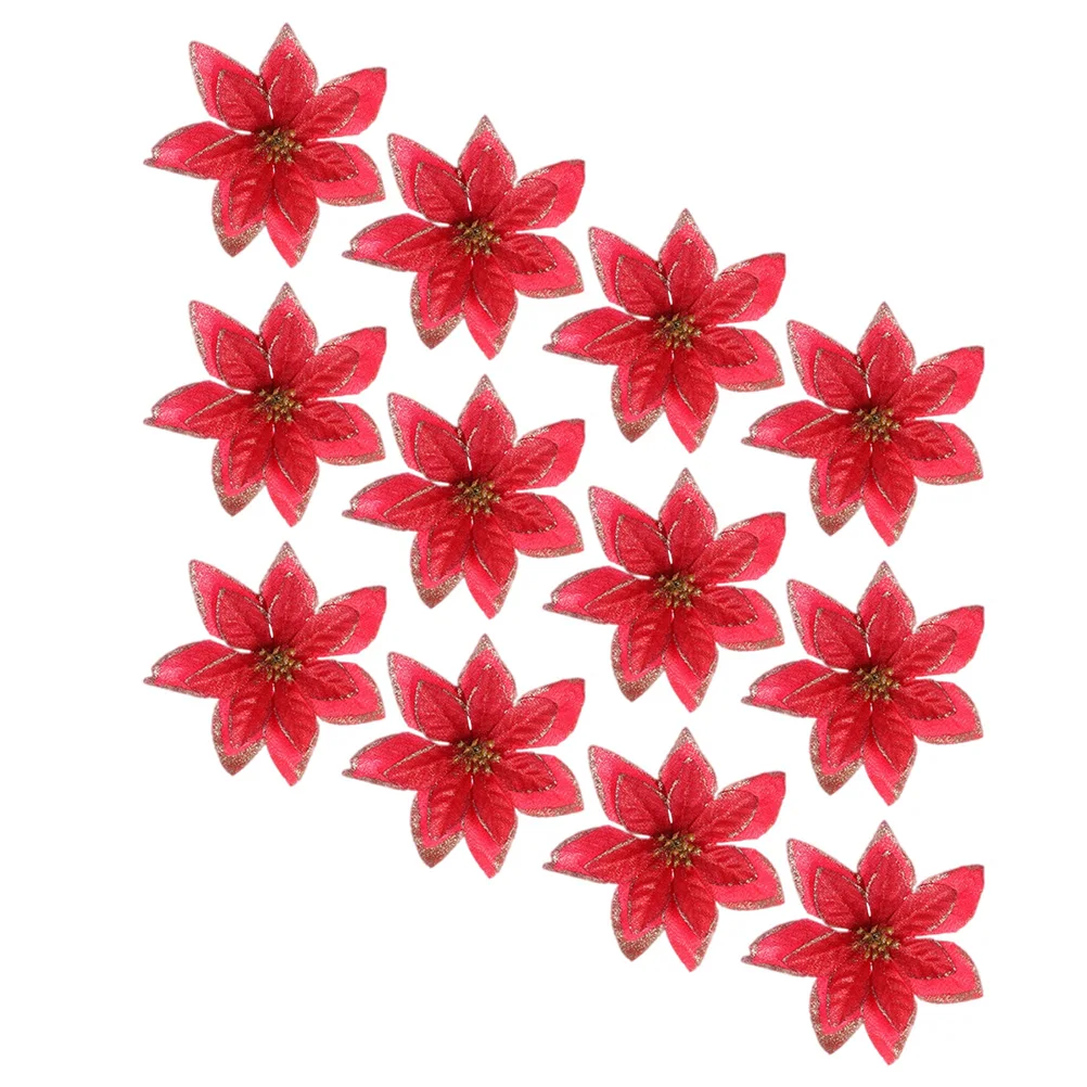 

32 Pcs Christmas Flower Decoration Flowers Artificial Festival Fake Ornament for Decorate Floral Decorations