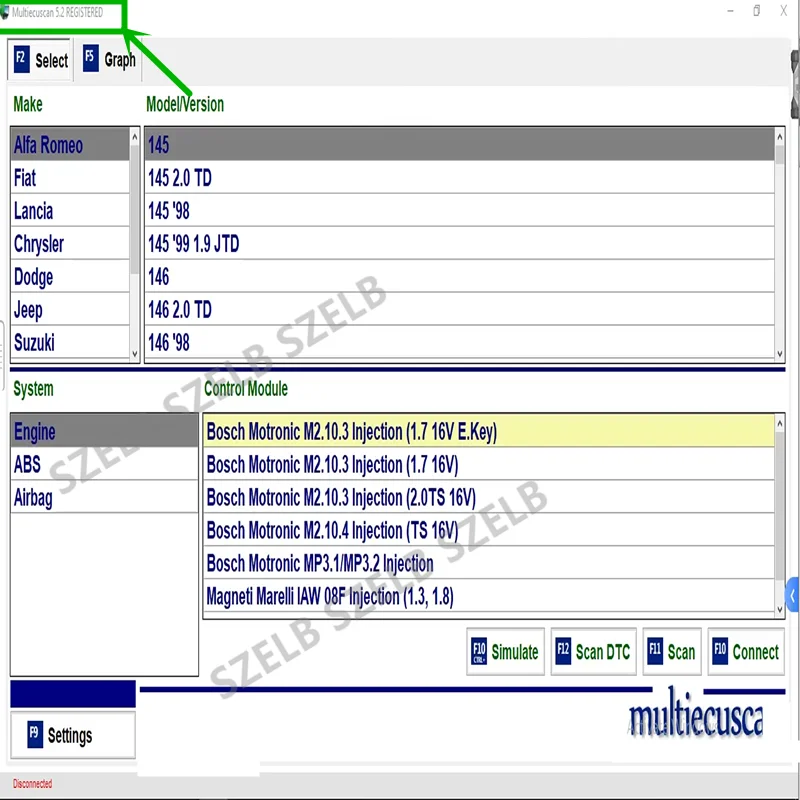 2025 حار، Multiecuscan V5.2 مسجل غير محدود Keygen لشركة فيات الماسح الضوئي متعدد Ecu مسح العمل لأداة تشخيص ELM327 obdii
