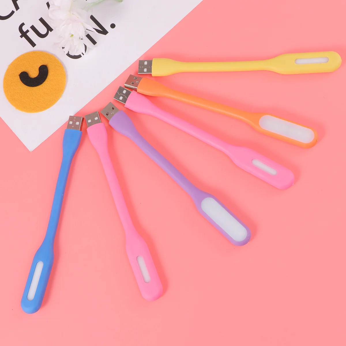 

8pcs Usb Night Light Led Lamp Portable Flexible Reading Light Eye Protection Lamp Powered By Power Bank Computer