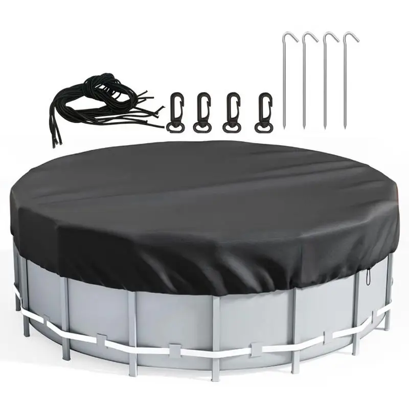 Above Round Pool Cover Water-Resistant Hot Tub Cover Protector Dust Pool Cover Protector Versatile Round Pool Winter Cover Pool