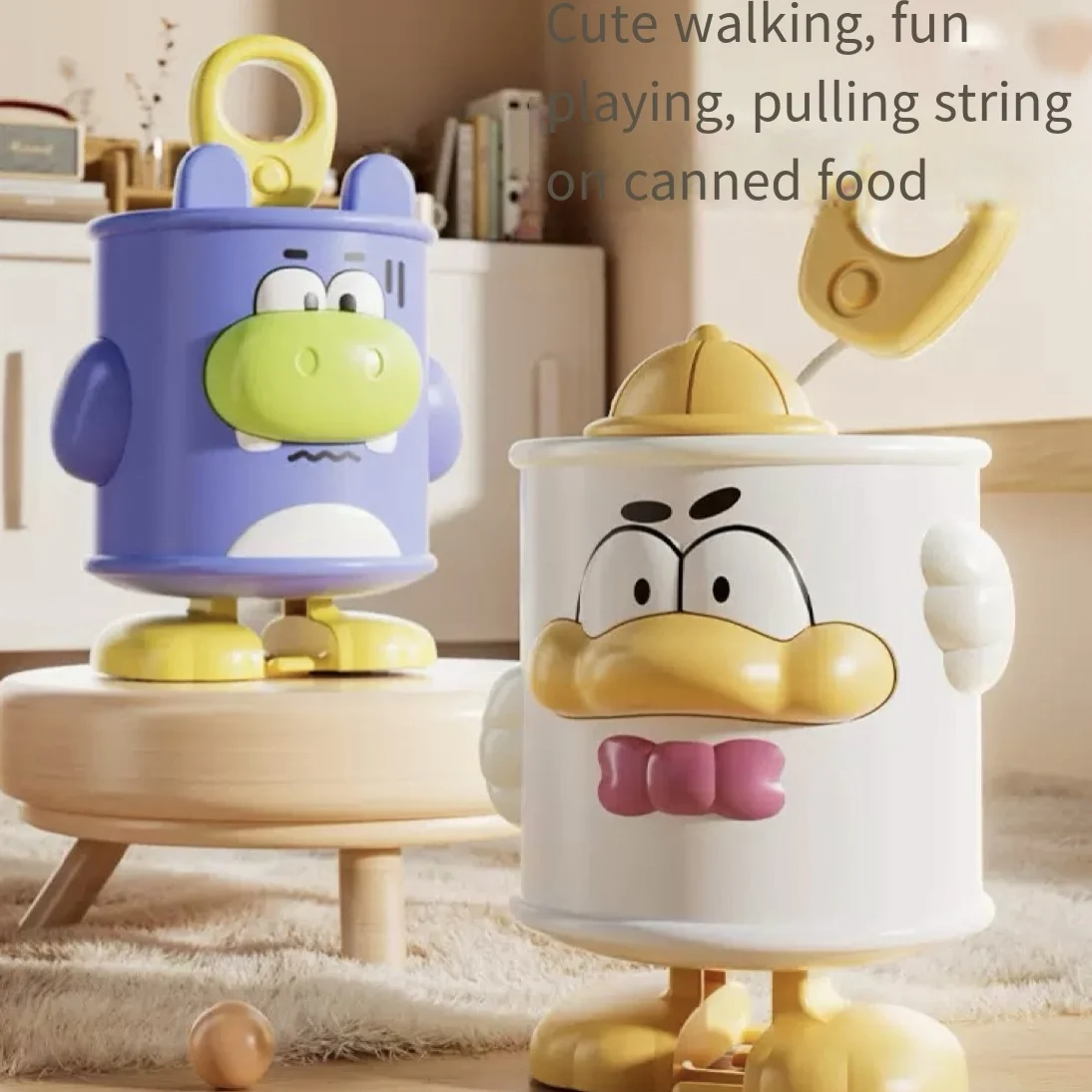 New educational modeling cartoon hand-pulled canned small animal walking interesting gift baby learning crawling interactive toy