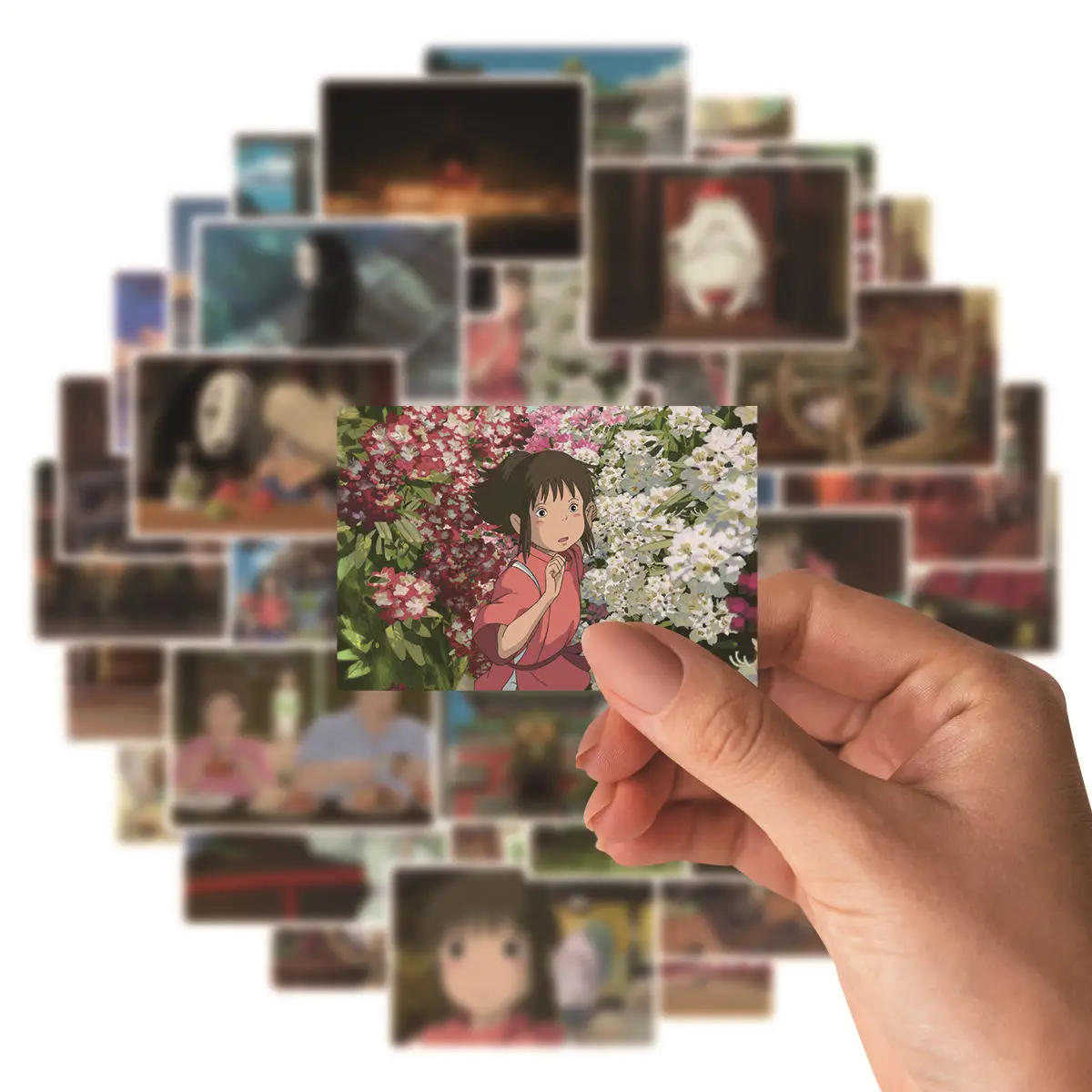 Etori Life 30pcs PVC Retro Movie Series: Spirited Away, Cartoon Anime Characters, Fun Collage Patterns DIY Decoration Stickers