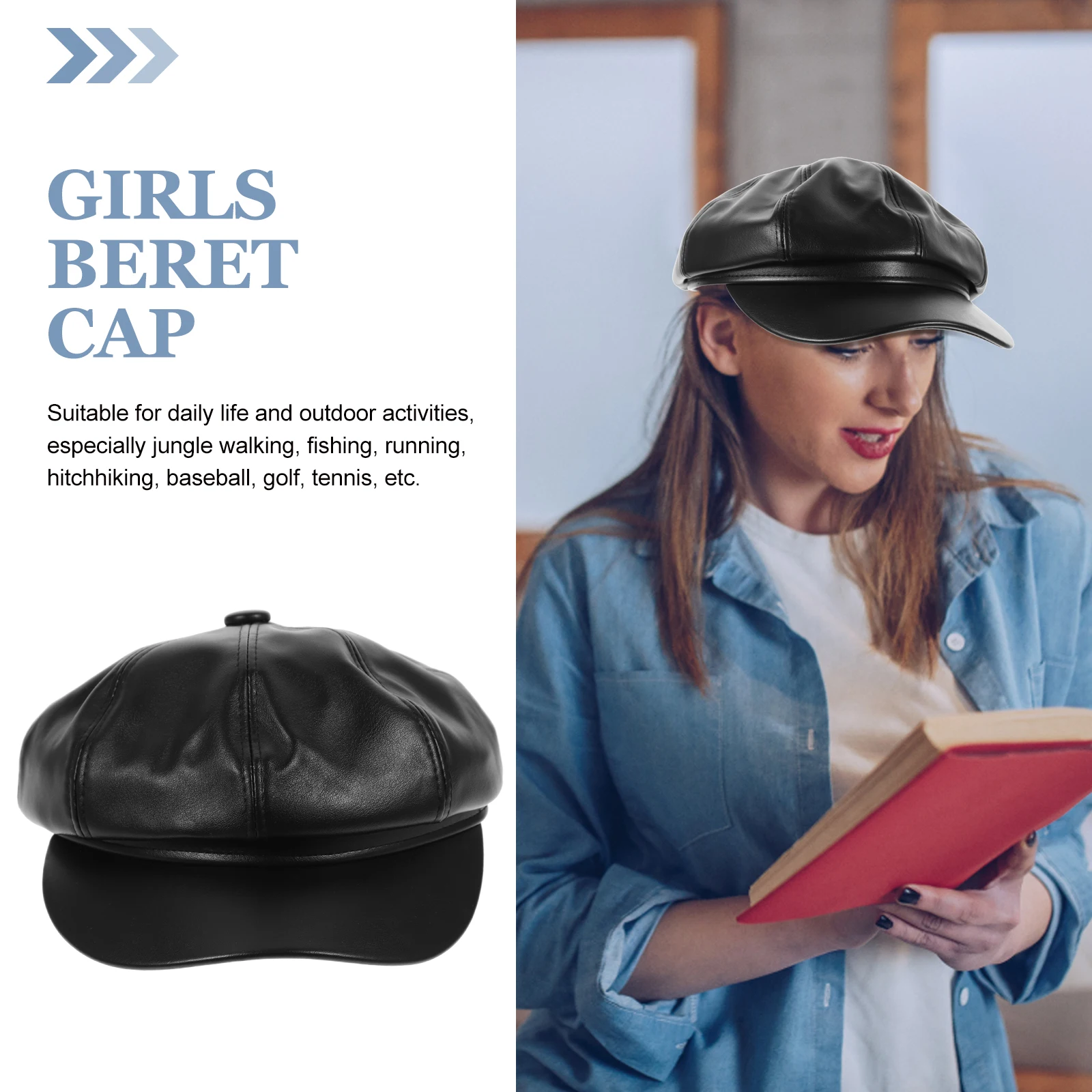 

1pc Glossy British Style Women’S Cap Artificial Soft Light Comfortable Warm Elegant Fashion Accessory For Daily Outdoor
