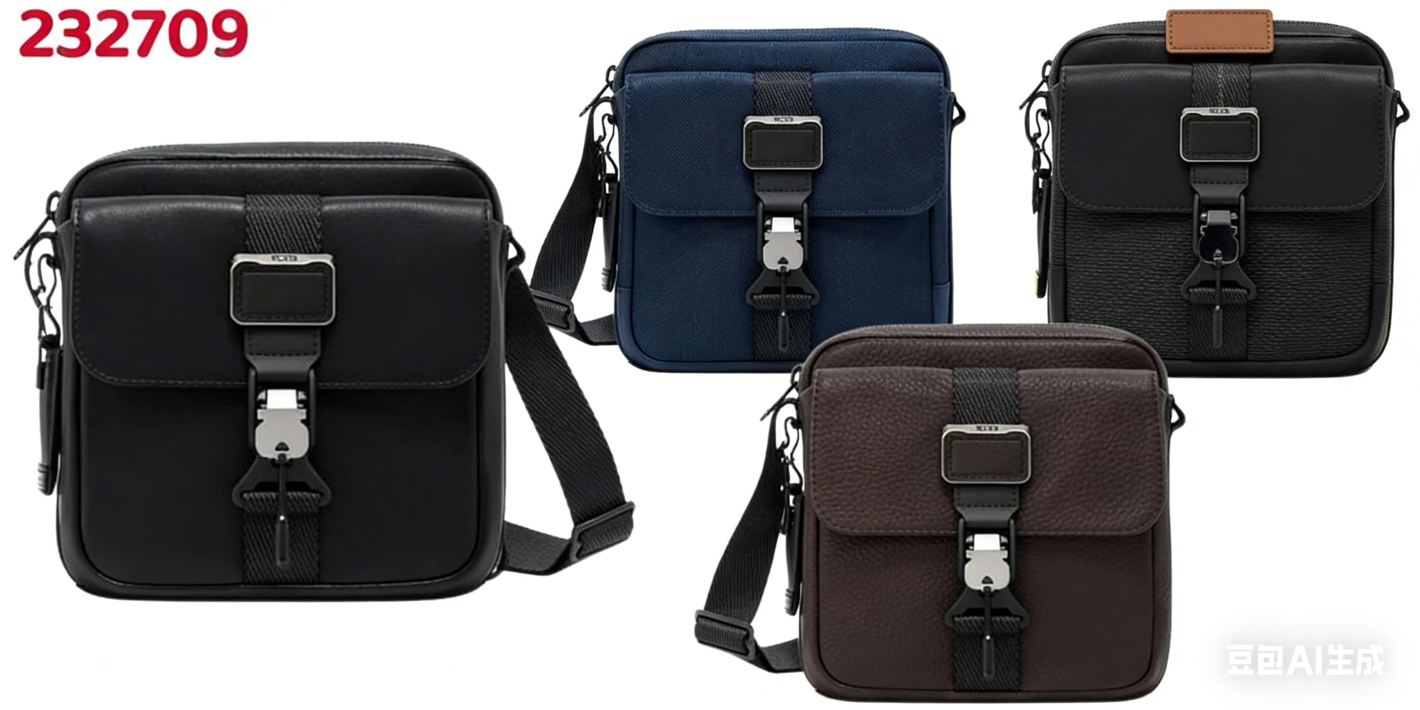 

2026 New Men's Single Shoulder Bag 232709D Ballistic Nylon Fashion Small Square Bag Business Casual Crossbody