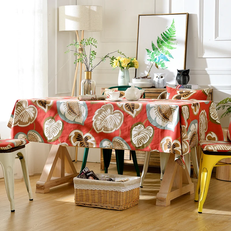 

1903-New Red Retro Tablecloth for Home Party Rectangular Table Cloth