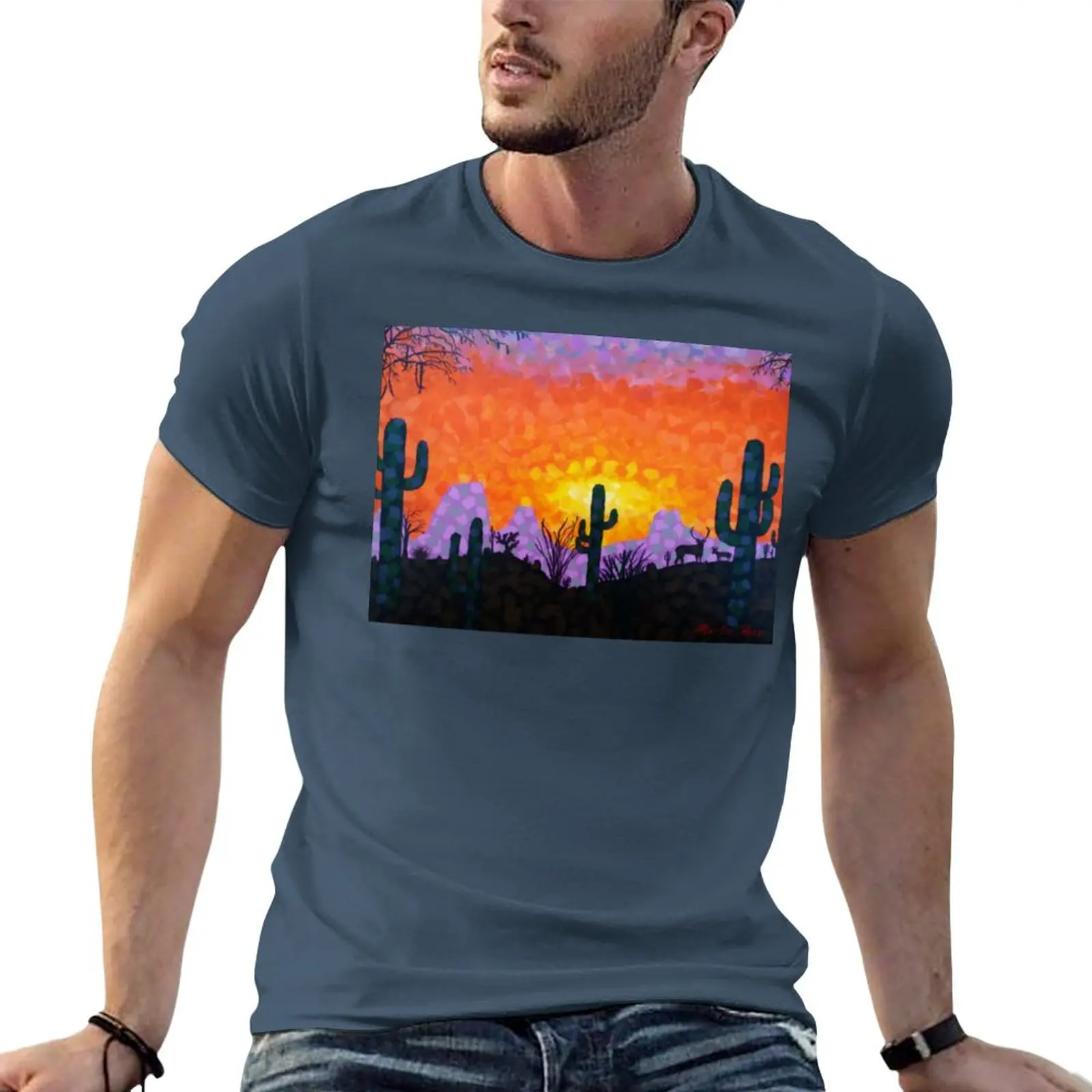 Sonoran Desert Sunset T-Shirt Anime t-shirt Aesthetic clothing mens graphic t-shirts