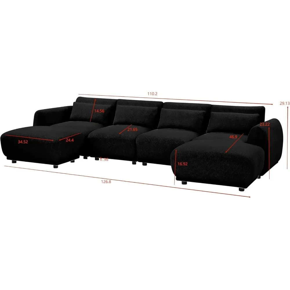 Sectional Sofa Couch,Convertible U Shaped Sectional,Modular Sectional Couches for Living Room,L Shaped Couch,Cloud Couchs