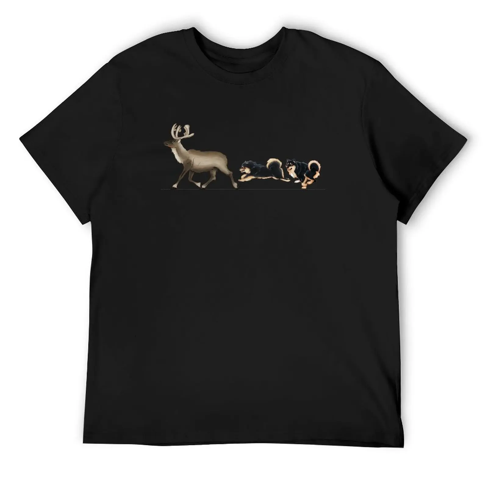 

Finnish Lapphund Reindeer Herders by Mel Curtis T-Shirt tops graphic tee shirt mens t shirt