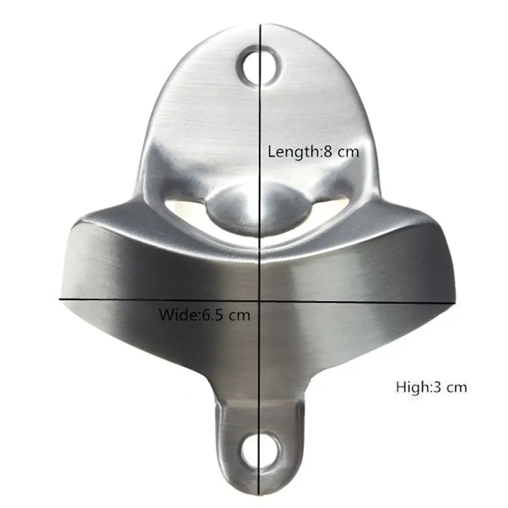 الفولاذ المقاوم للصدأ بدون مسامير بار نادي لوازم بار البيرة الصودا غطاء أدوات فتاحة الزجاجات الحائط فتاحة فتاحة النبيذ الثابتة