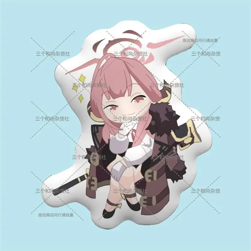 Anime Blue Archive Rikuhachima Aru Cosplay Student Puppet Short Plush Pillow Cartoon Cotton Figure Nap Pillows Sofa Cushion Gift