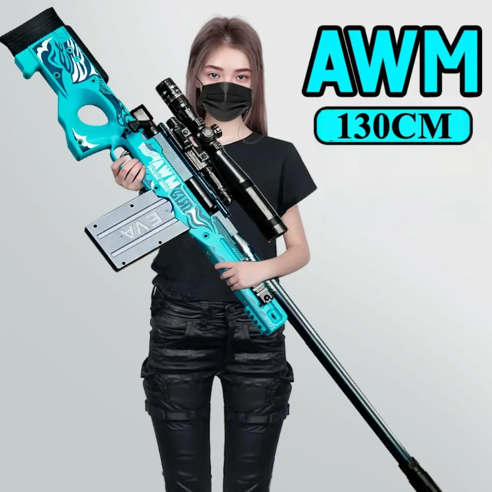 

Classic AWM Sniper Rifle Toy Gun Manual Loading Shell Eject Design Soft Bullet Shooting Fun Outdoor Perfect Gift for Boys