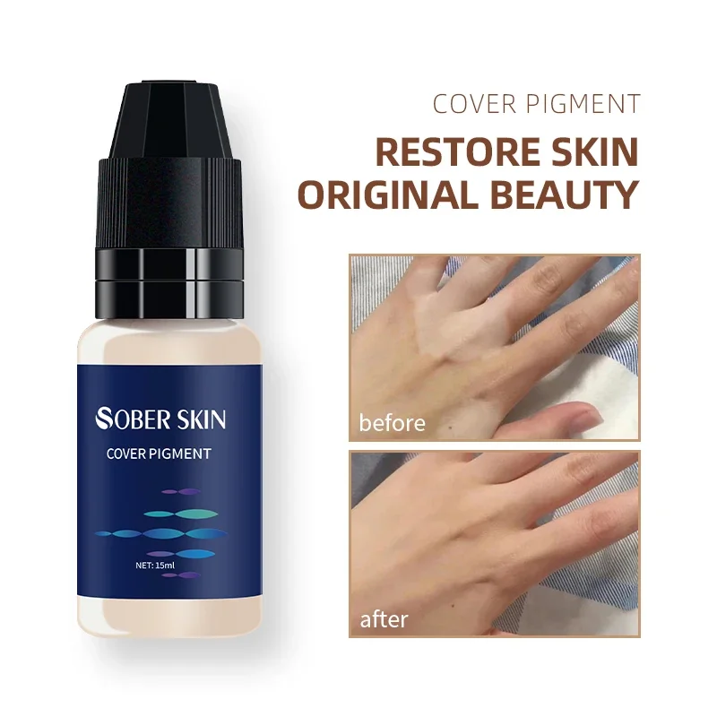 Sober Skin Camouflage Ink Skin Tone Permanent Make Up Tattoo Pigments Stretch Mark Camouflage Pigments Tattoo Supplies Pigment