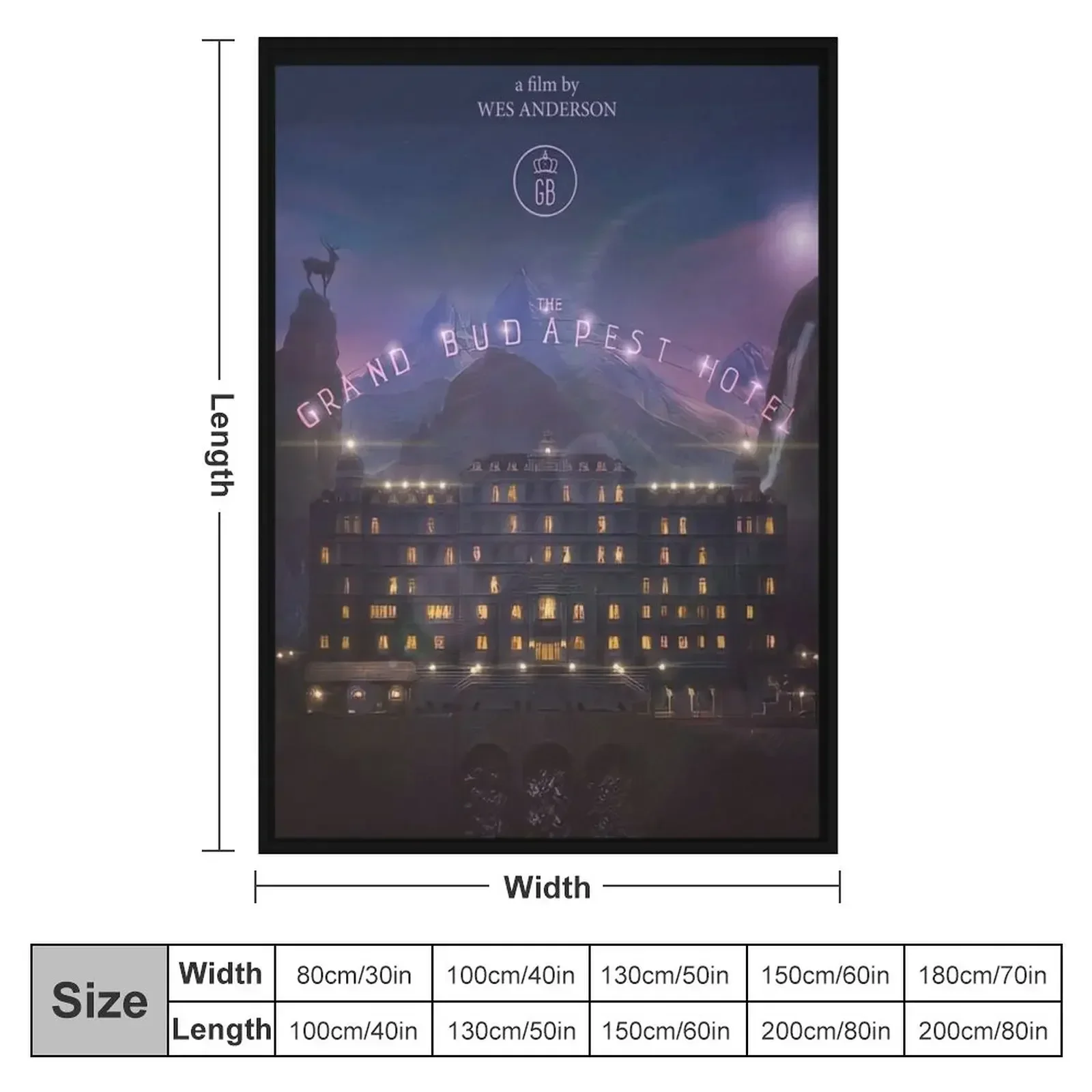 Grand Budapest Hotel Throw Blanket Sofa Sleeping Bag Blankets