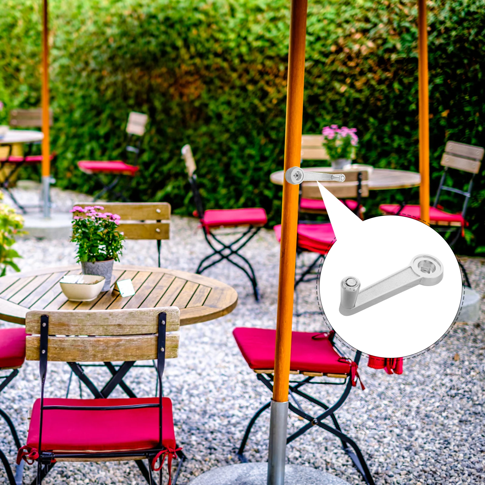 

Outdoor Parasol Courtyard Umbrella Parts Hand Crank Beach Accessories Handle for Patio Garden