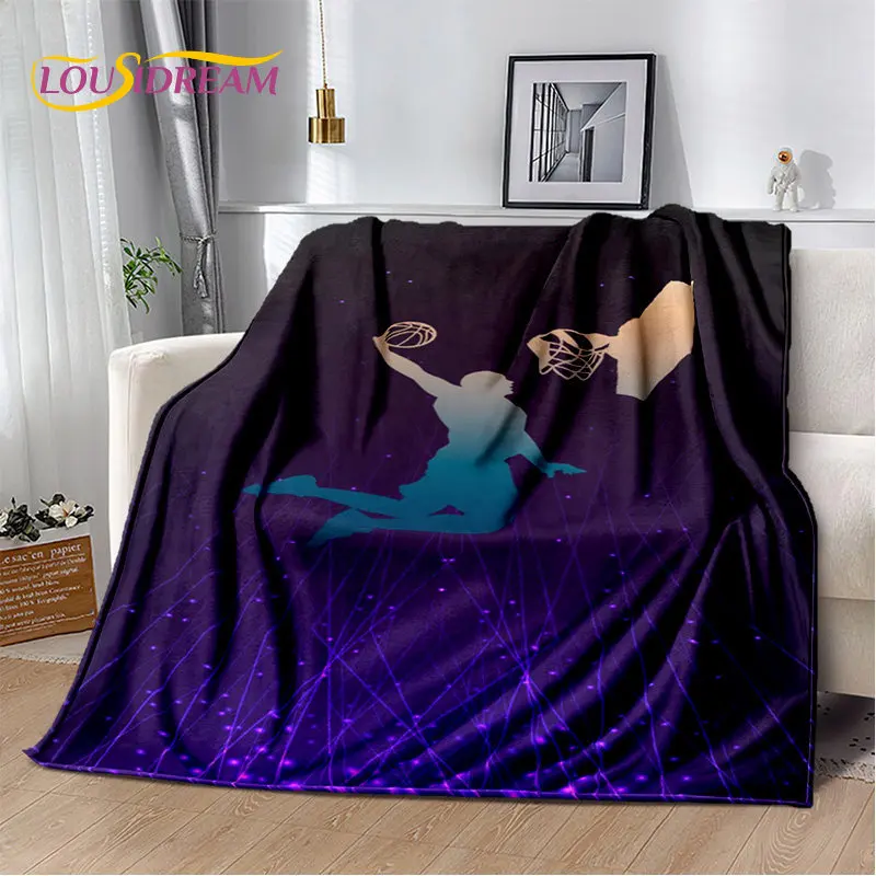 Basketball Art Cartoon Soft Plush Blanket,Flannel Blanket Throw Blanket for Living Room Bedroom Bed Sofa Picnic Cover Bettdecke