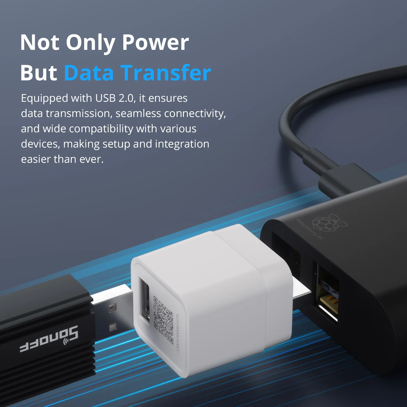 SONOFF ZBMicro Zigbee 3.0 Micro USB Inteligentny Adapter EFR32MG21 Szeroki Zakres Transmisji Sterowanie Głosowe przez Hub Zigbee Współpracuje z Alexa Google — zdjęcie produktu 4