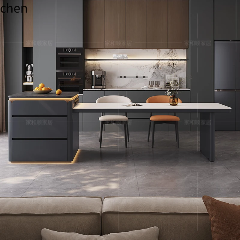 

QZT Dining Integrated Household Extendable Center Small Apartment Inverted Table Open Kitchen Table