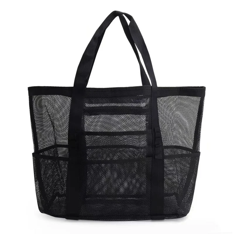Beach Bag with Large Capacity, Toy Mesh Swimming Bag, Multifunctional Travel Handbag, Single-Shoulder Beach Bag, Swimsuit