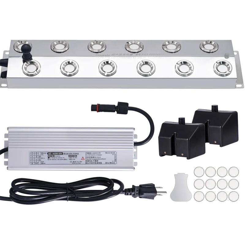 2/4/6/8/10/12 Hoofd DC45V Ultrasone Luchtbevochtiger Mist Maker Fogger Machine 220/110V Waterdichte Voeding Mistspuit Generator - afbeelding 1