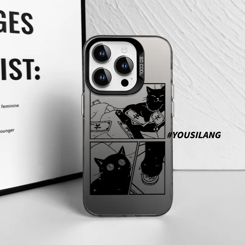 

Cat-style case suitable for iPhone 16 15 14 13 12 11 Pro/ Max/Plus anti-fingerprint shock-proof rear cover
