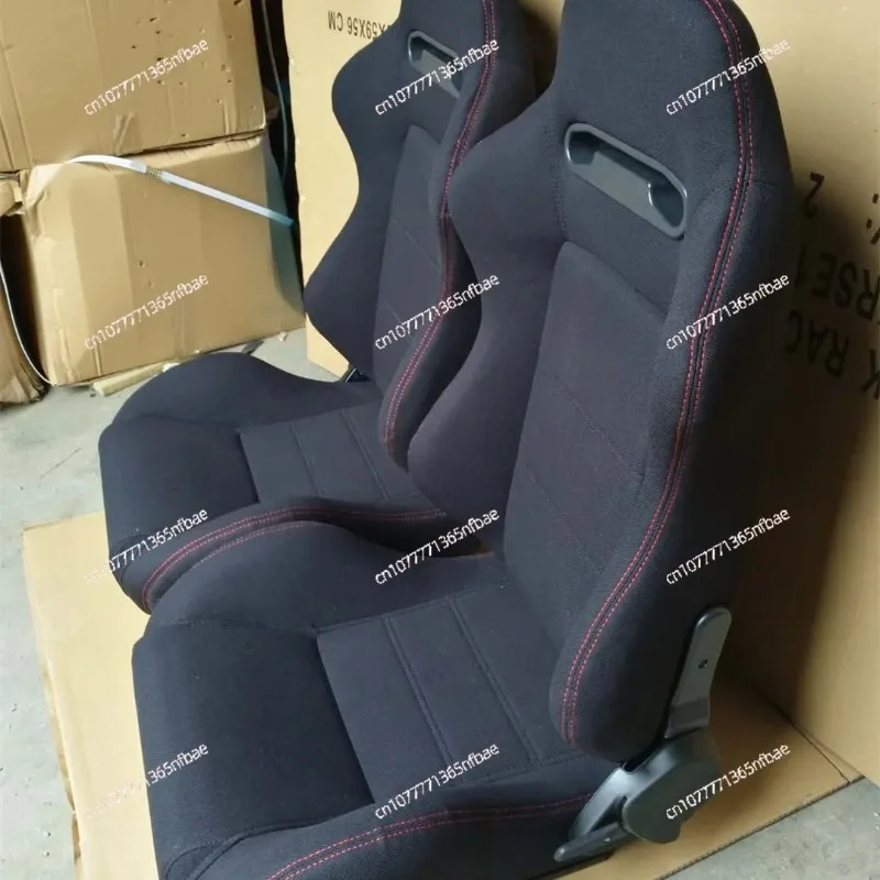 Universal Car Racing Seat Adjustable Double Slider Double Recliner Suede Fabric Sports Seat view 4