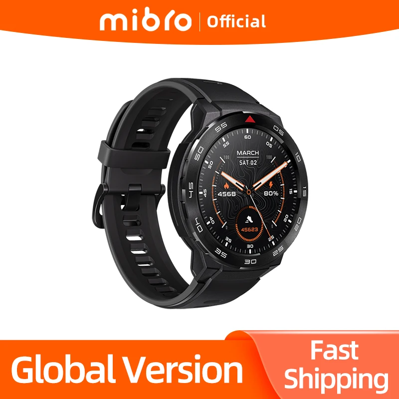 Mibro GS Pro Smartwatch pour Homme et Femme, Soutien français, Positionnement GPS, 5iko, Étanche, Appel Bluetooth, 105 Modes Sportifs, Original