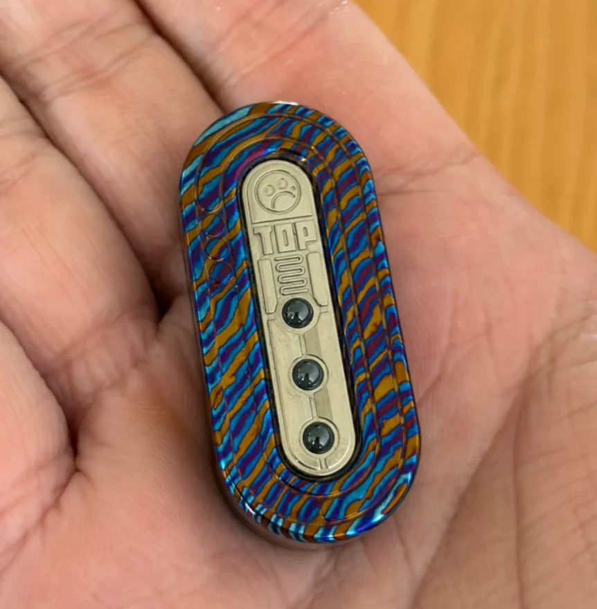 Used EDC Timascus Greedy Snake fidget slider decompression toy