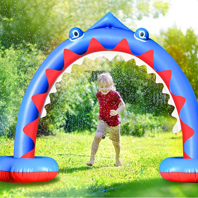 

Giant Shark Sprinkler for Kids Inflatable Pool for Kids Toys Summer Outdoor Play Sprinkler Summer Backyard Yard Lawn Games