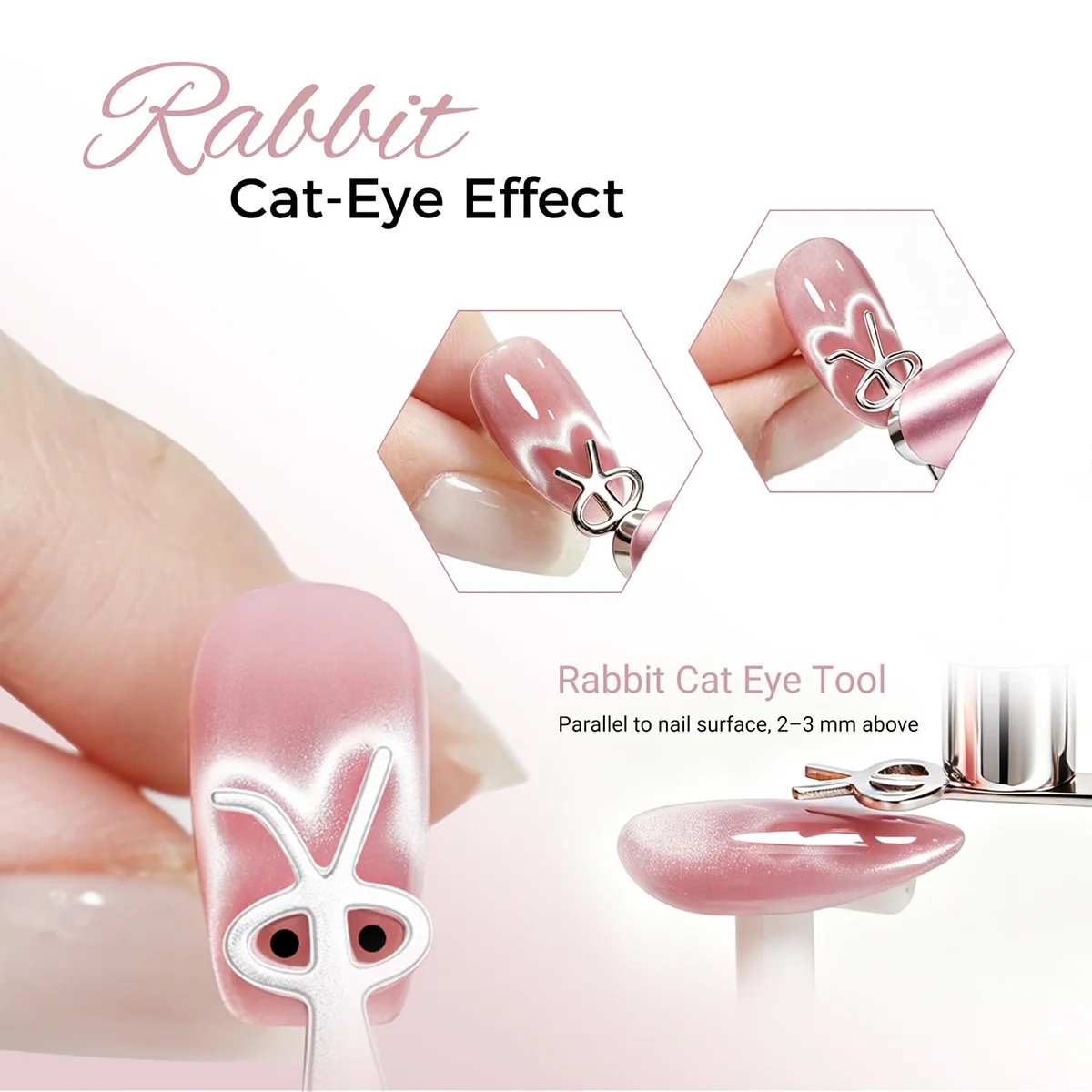 7-teiliges Katzenaugen-Nagelmagnet-Werkzeugset, magnetische Gel-Nagellack-Kunstwerkzeuge für French Tip, Herz-, Blumen- und Linien-Effekte – Detail 7
