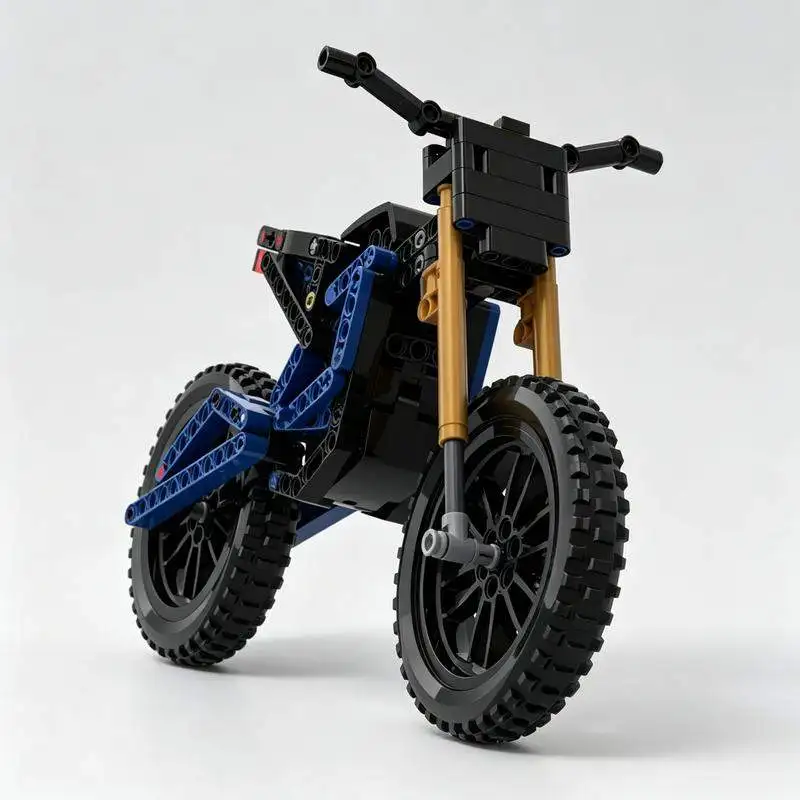 222PCS MOC Light Electric Bike City Commuter Motorcycle Building Blocks Creative DIY Assembly Model Toy Collection Display Gift