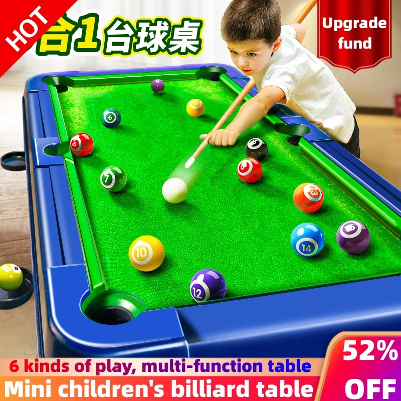 Jogos de Bilhar para Crianças, Snooker Toy para Crianças, Home Party Table Sports Game, Pais e Filhos, 6 tipos de brincadeiras, Presentes para Crianças, Novo