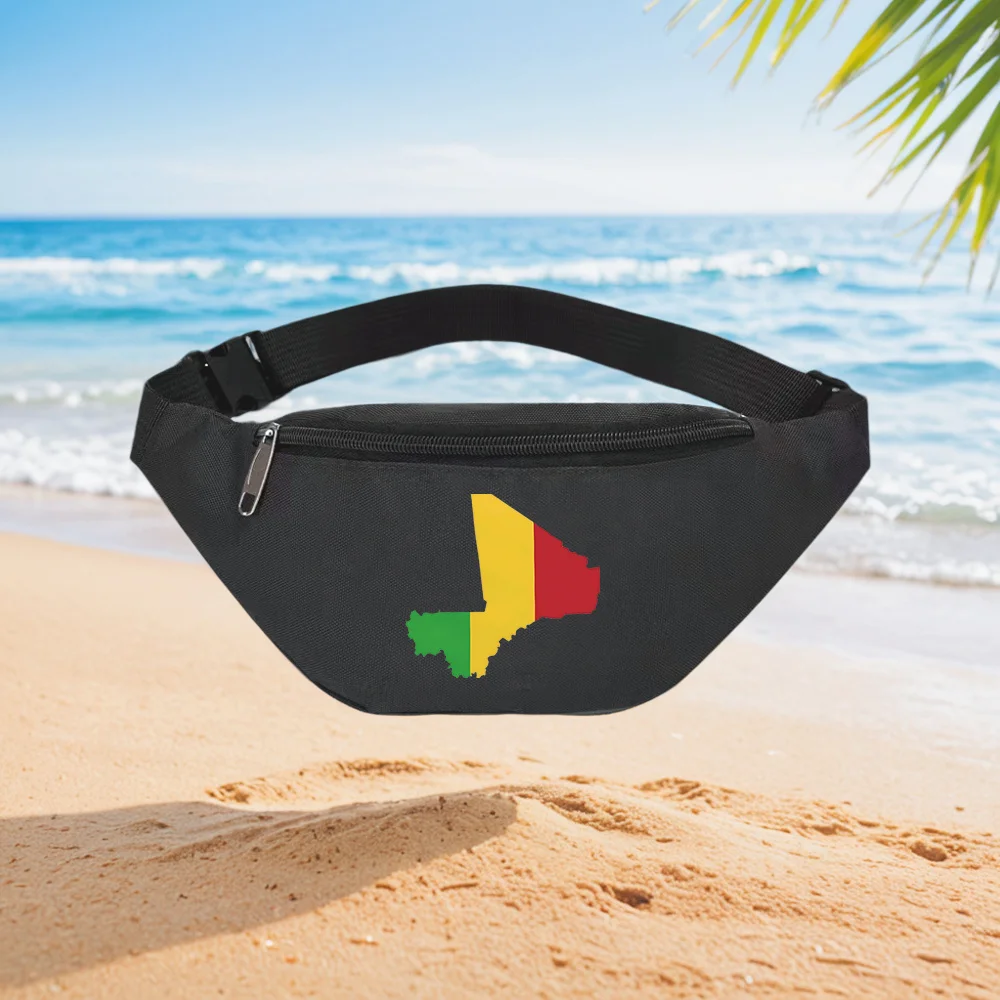 

Mali Flag Map Design Stylish Waist Bag Casual Sporty Fashionable Simple Unique Printed Design Waist Backpack Crossbody Chest Bag