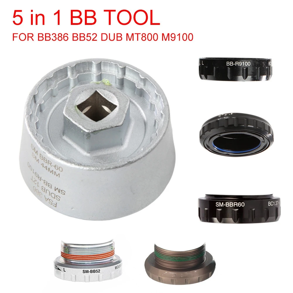 【SPECIAL】Bicycle 5 In 1 Bottom Bracket Tool Install Cup For DUB BBR60 MT800 BB9000 BB93 MTB BSA30 BB386 Installation Tools