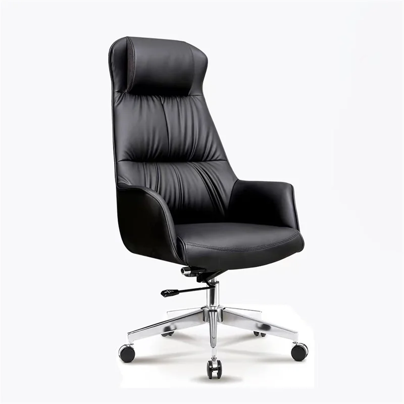 كرسي قاعدة من الألومنيوم لأثاث المكاتب من جلد البولي يوريثان عالي الجودة مع مسند ذراع ثابت #3