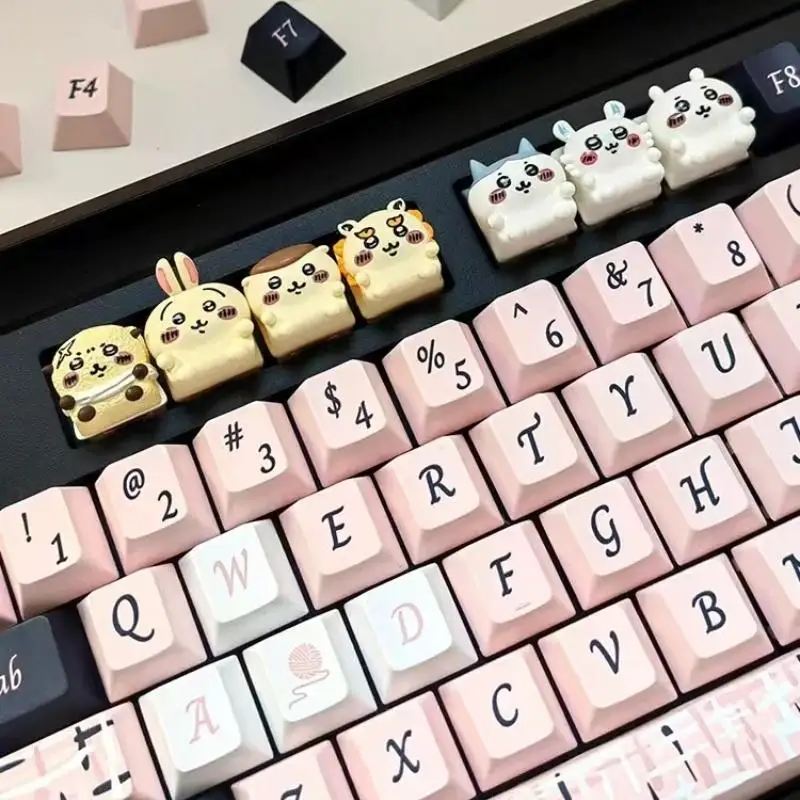 New Original Custom Mechanical Keyboard Chiikawa Series Cute Anime Personalized Keycap Resin Material Game and E-Sports Gift ﻿